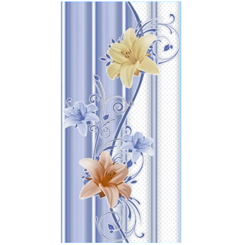 CONCORD Concord Peony Deco Blue 25x50 - 1